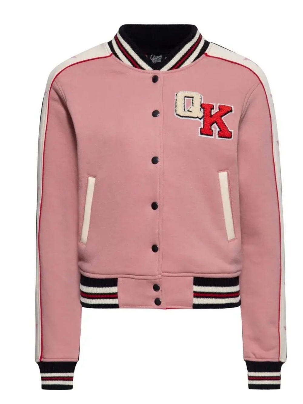 Rockabilly Retro Pink Varsity Bomber Jacket